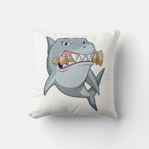 Coussin Requin aux échecs avec pièce d'échecs King