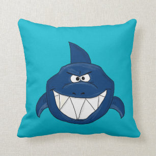 Coussin Requin bleu