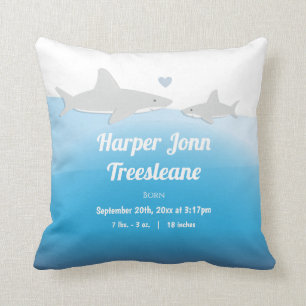 Coussin requin bleu blanc Nom bébé naissances Statistiques