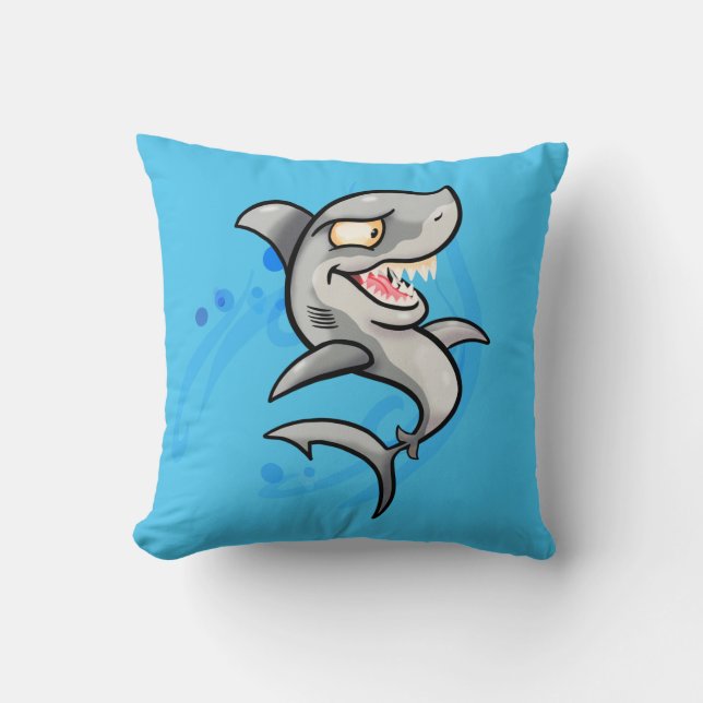 Coussin Requin caricature cool (Recto)
