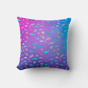Coussin Requin coloré sous la mer School Party