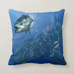 Coussin Requin de baleine dans le Cussion profond