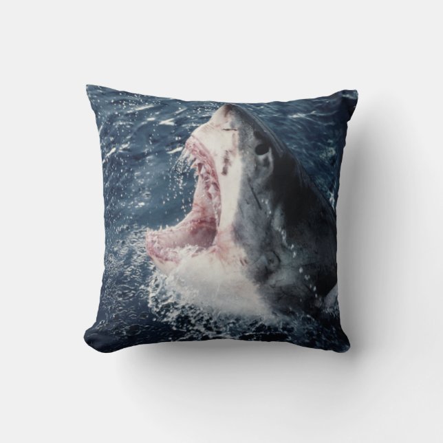 Coussin Requin élevé bouche ouverte (Recto)