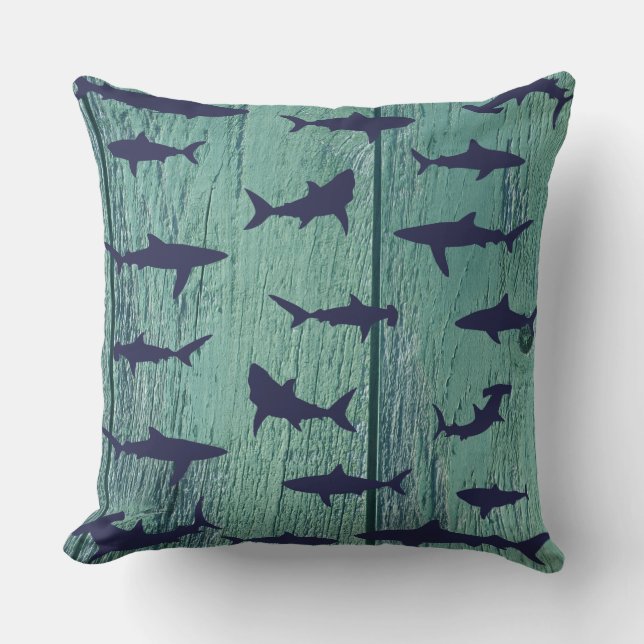Coussin Requin Frenzy sous-marin Créatures Motif (Recto)