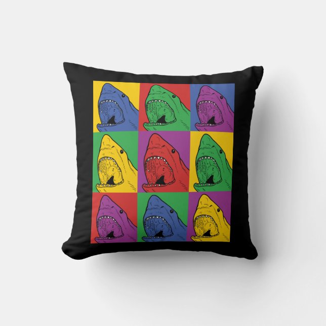 Coussin Requin Pop Art (Recto)