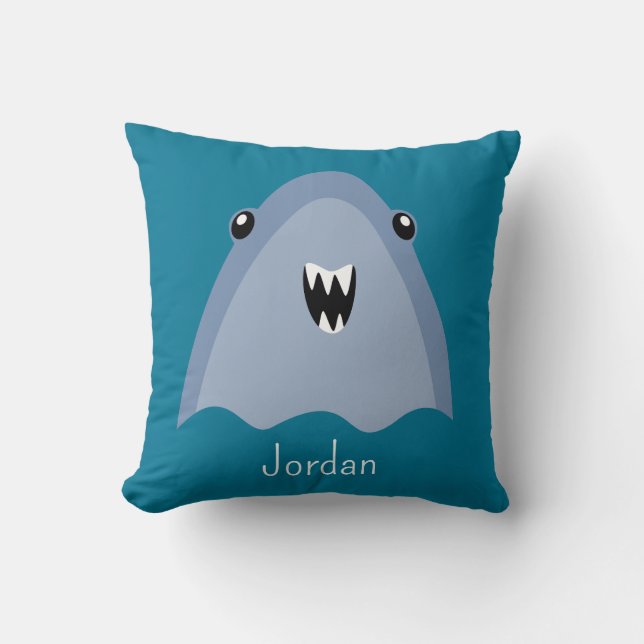 Coussin Requin sous la mer Cute Motif personnalisé (Recto)