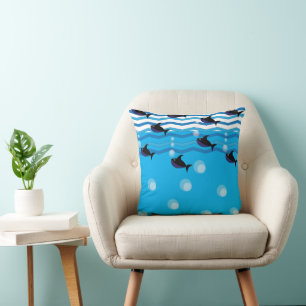 Coussin Requins Mignons Océan