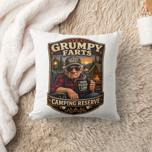 Coussin Réserve de camping Vieilles Rosses Grincheuses (Couverture)