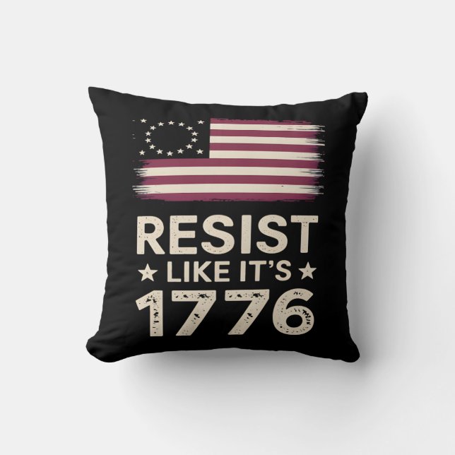 Coussin Résistez à l'image du drapeau conservateur américa (Recto)