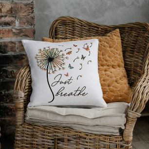 Coussin Respire le Dandelion avec des papillons