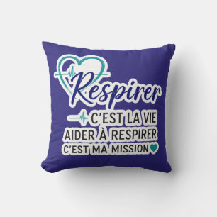 Coussin Respirer, c’est la vie ❤️ Hommage aux inh.