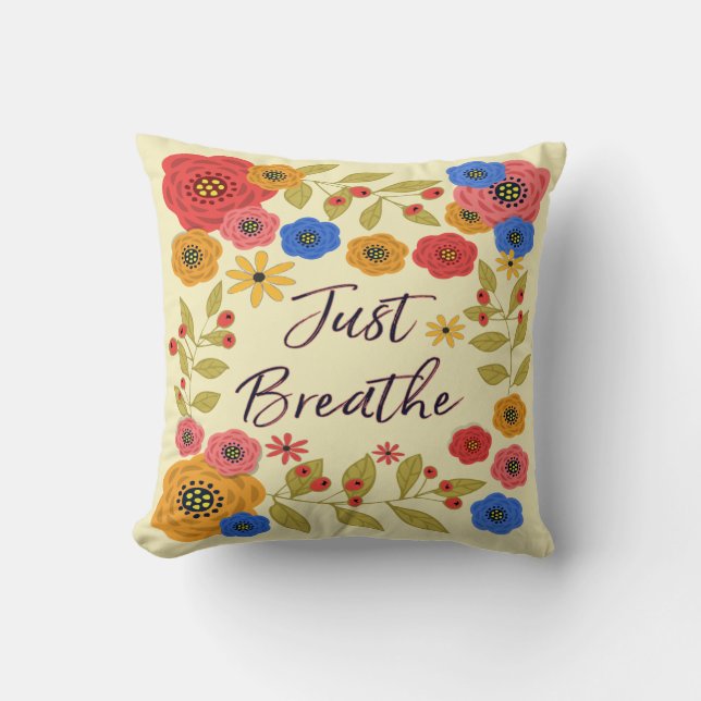 Coussin Respirer simplement (Recto)
