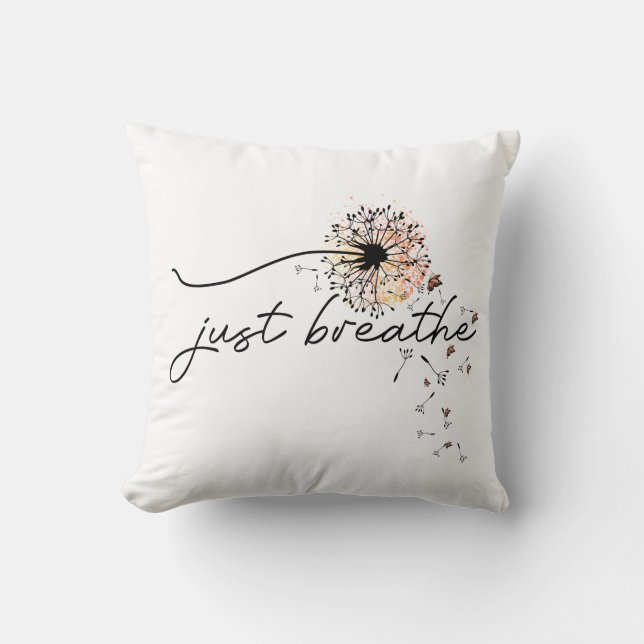 Coussin Respirer simplement Papillon de pissenlit Inspirat (Recto)
