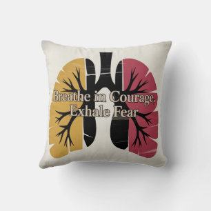 Coussin Respirez dans le courage, expirez la peur