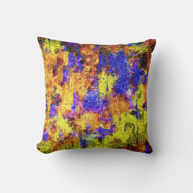 Coussin Ressort chaud cool abstrait peinture 2 (Recto)
