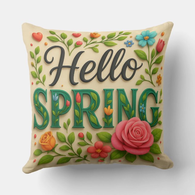 Coussin Ressort floral mou (Verso)