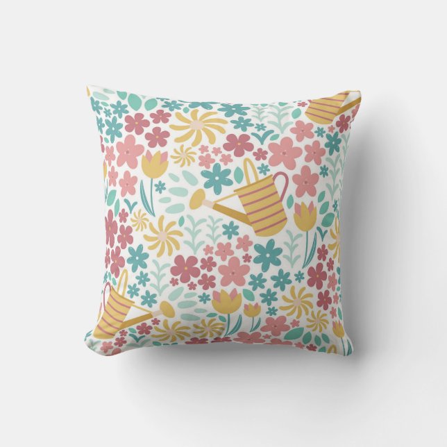 Coussin Ressorts floraux du jardin de printemps (Recto)