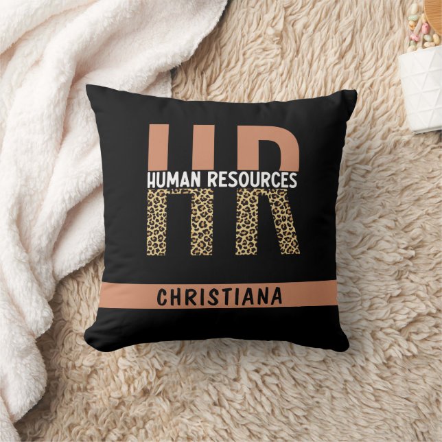 Coussin Ressources humaines RH impression léopard Cadeaux  (Couverture)
