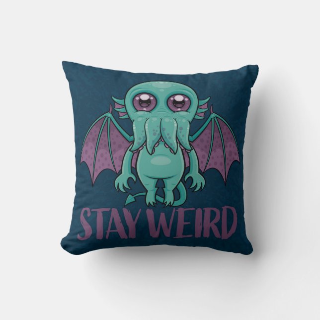 Coussin Reste un monstre Cthulhu mignon (Recto)