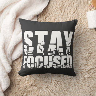 Coussin Rester concentré   Phrase motivationnelle de préno