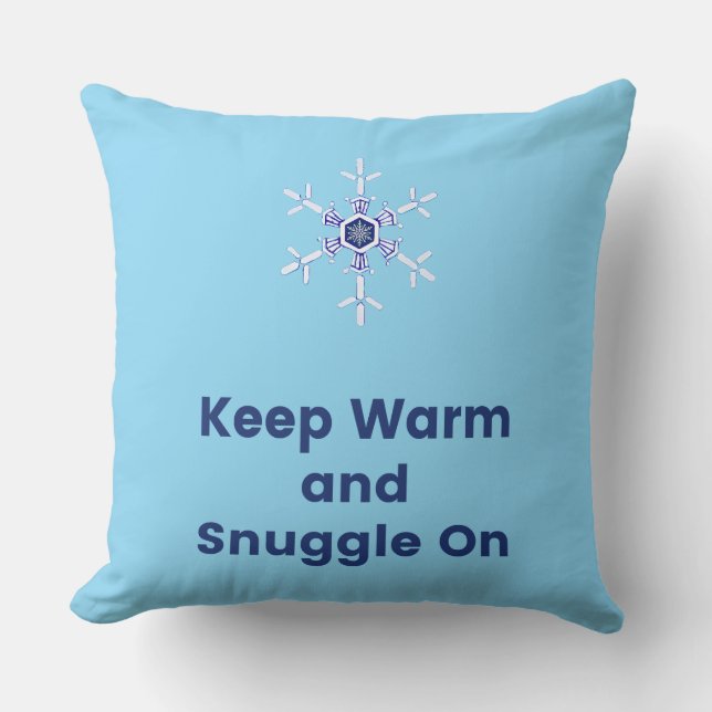 Coussin Restez au chaud et blottissez-vous sur la couvertu (Recto)