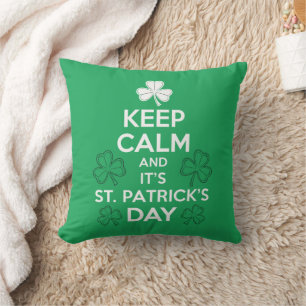Coussin Restez Calme C'est la Saint-Patrick Irlandais 