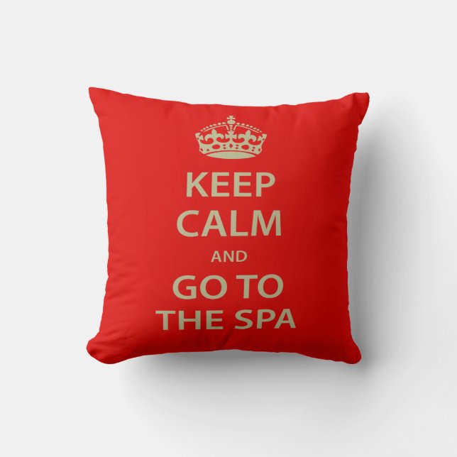 Coussin Restez calme et allez au Spa (Recto)
