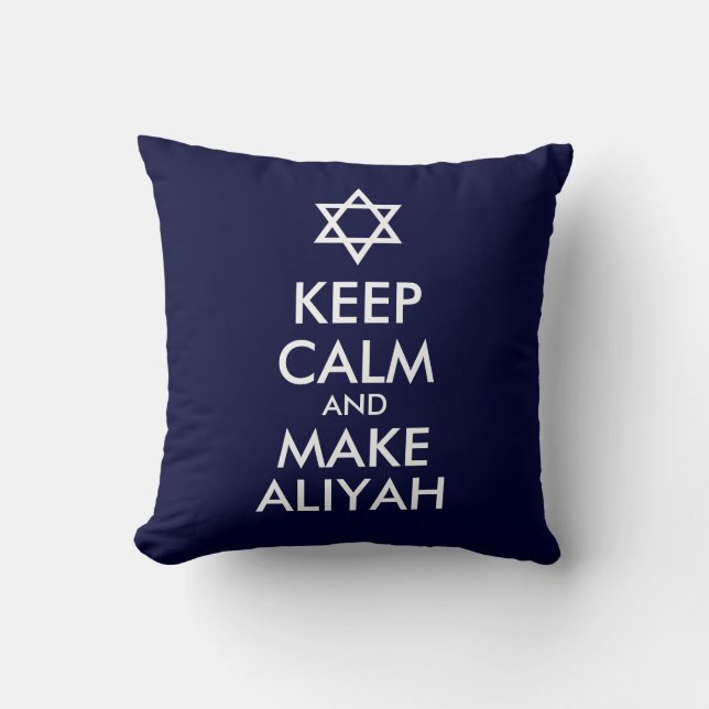 Coussin Restez Calme Et Faites De L'Aliyah (Recto)