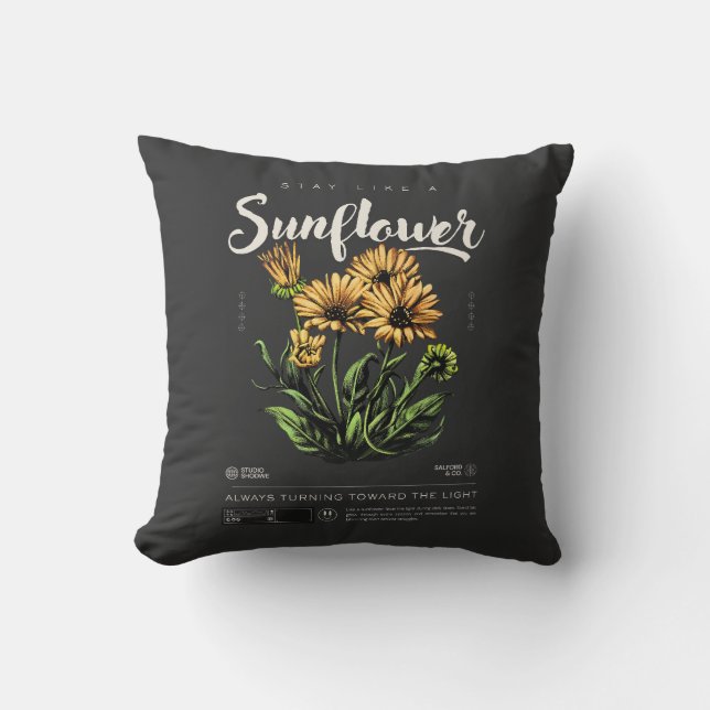 Coussin Restez comme un tournesol (Recto)
