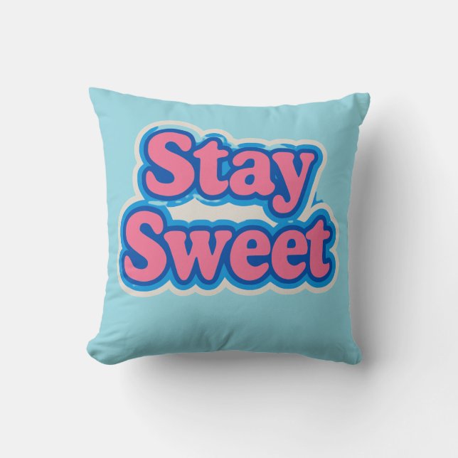 Coussin Restez doux : Confiance & Positivité dans le style (Recto)