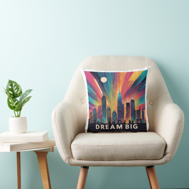 Coussin Restez inspiré - Motivation et mise à niveau (Chaise)