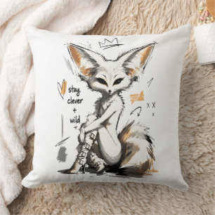 Coussin Restez Malin Renard Fennec Sauvage – Mode Anthro E