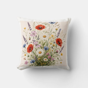 Coussin Restez Sauvage Herbes Sauvages Vintage Design Bo