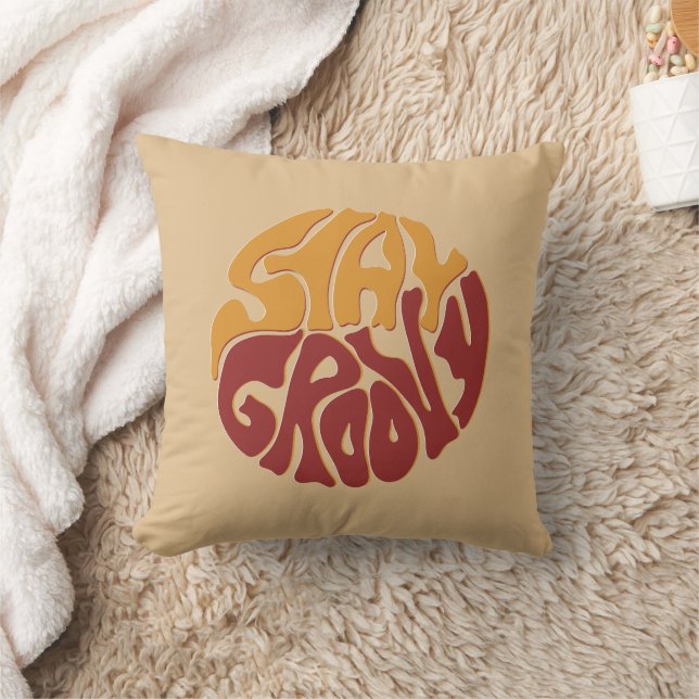 Coussin Restez Super avec un peu de rouge et de jaune (Couverture)