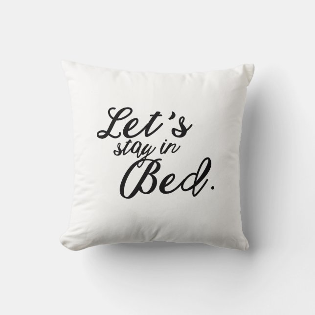 Coussin Restons dans le carreau de lit (Recto)