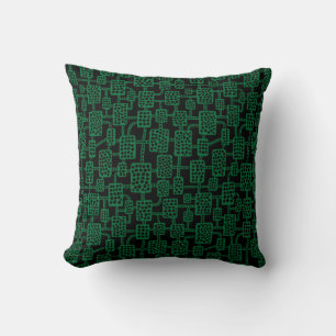Coussin Résumé 041113 - Forest Green sur le noir