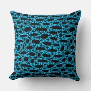 Coussin Résumé 250923 - Bleu Ciel sur Noir