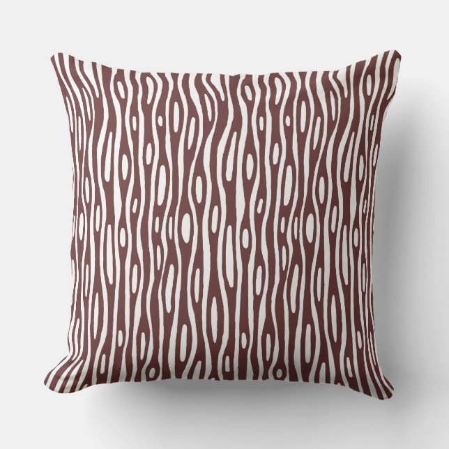 Coussin Résumé 280314 - Marron foncé sur blanc (Recto)