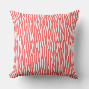 Coussin Résumé 280314 - Rose Tropical sur Fond Blanc