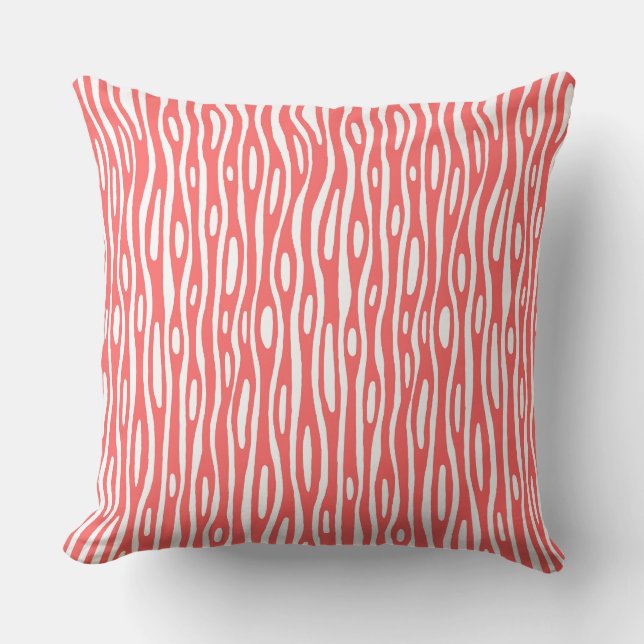 Coussin Résumé 280314 - Rose Tropical sur Fond Blanc (Recto)