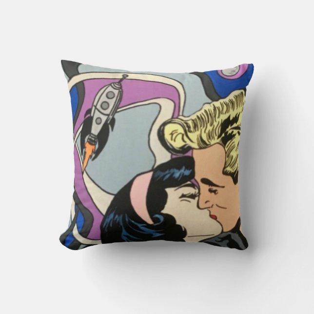 Coussin Résumé atomique la peinture de baiser au revoir (Recto)