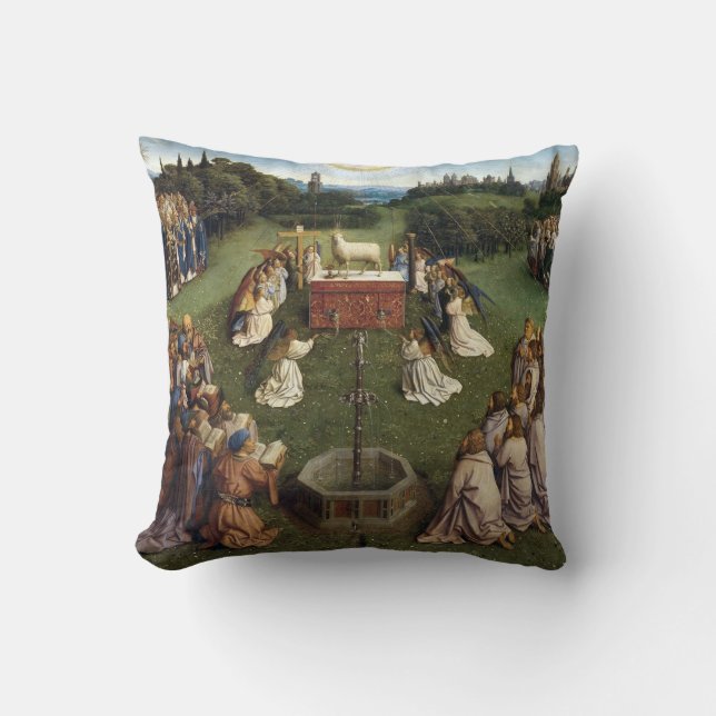 Coussin Retable de Gand (détail), Frères Van Eyck (Recto)