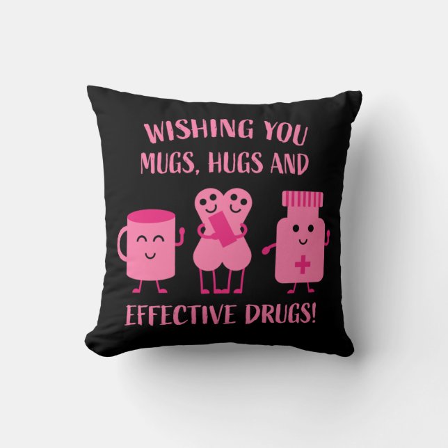 Coussin Rétablissement de Covid Meilleurs Vœux de Bon Réta (Recto)