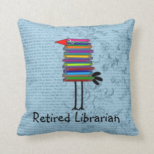 Coussin retiré d'oiseau de livre de bibliothécai