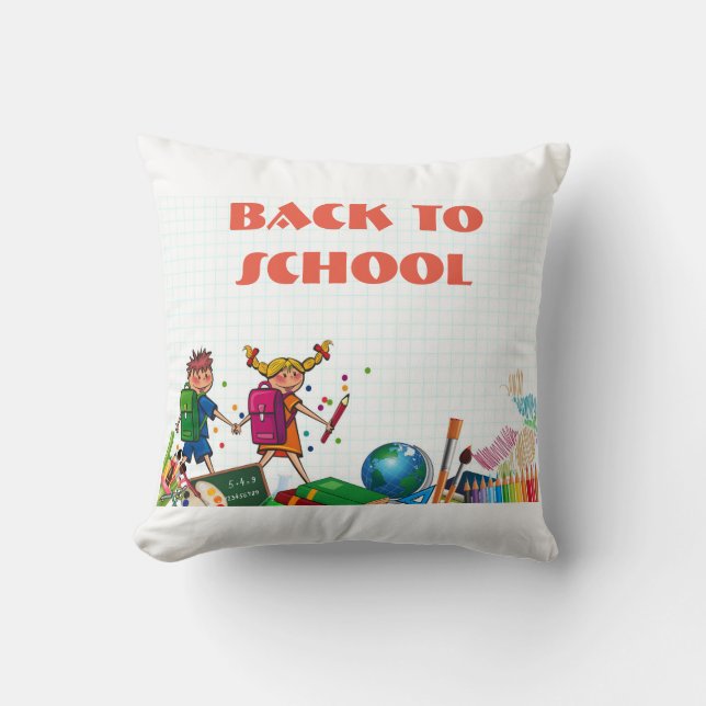Coussin Retour à l'école (Recto)