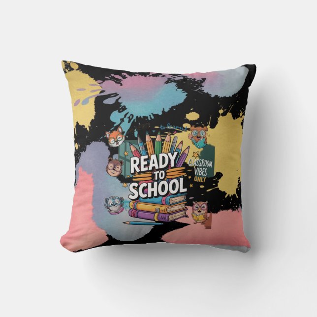 Coussin Retour à l'école (Recto)