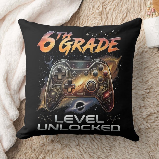 Coussin Retour à l'école 6e Garçons Premier Jour d'école (Couverture)