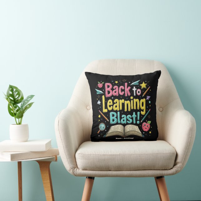 Coussin Retour à l'école apprentissage explosif Enfants En (Chaise)
