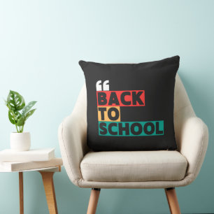 Coussin Retour à l'école avec une touche classique et clas