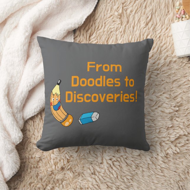 Coussin Retour à l'école Doodles et découverte (Couverture)